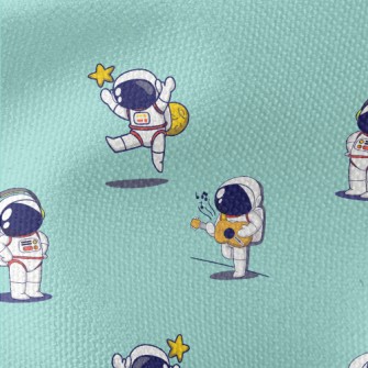 可愛活潑太空人帆布(幅寬150公分)