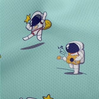 可愛活潑太空人鳥眼布(幅寬160公分)