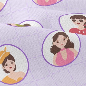 各種可愛時尚女孩仿棉布(幅寬150公分)