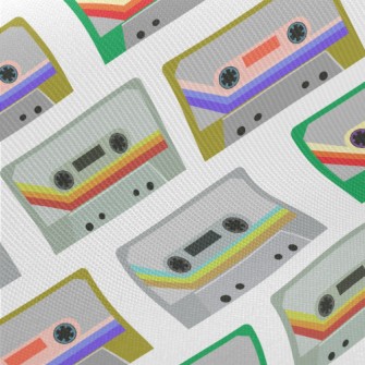 各種顏色卡式錄音帶厚棉布(幅寬150公分)