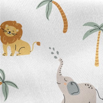 快樂非洲動物刷毛布(幅寬150公分)
