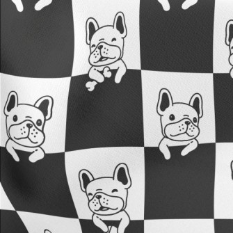 玩耍鬥牛犬羅馬布(幅寬160公分)
