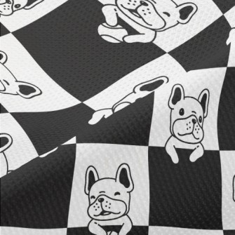 玩耍鬥牛犬高爾布(幅寬180公分)