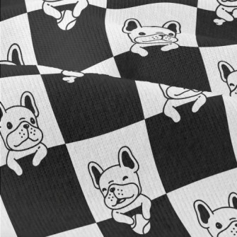 玩耍鬥牛犬仿棉布(幅寬150公分)