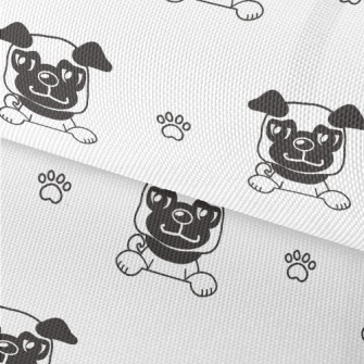 黑白卡通哈巴狗牛津布(幅寬150公分)