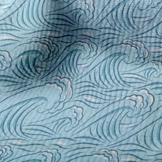 大海浪毛巾布(幅寬160公分)