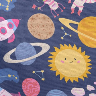動物怪獸遨遊宇宙春亞紡(幅寬160公分)