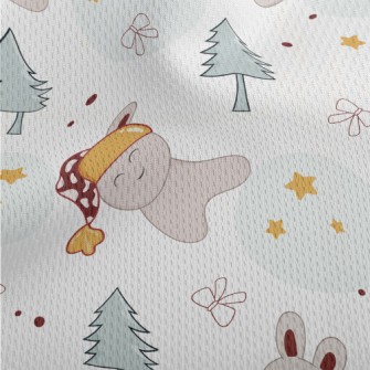可愛的小兔子怪物鳥眼布(幅寬160公分)
