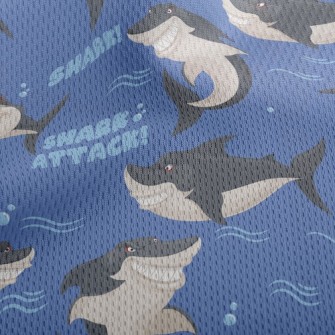 凶狠邪惡鯊魚鳥眼布(幅寬160公分)