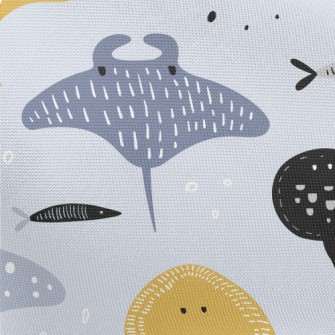 點點魟魚家族春亞紡(幅寬160公分)