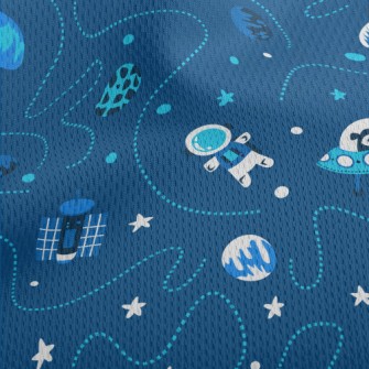 卡通宇宙巡航鳥眼布(幅寬160公分)