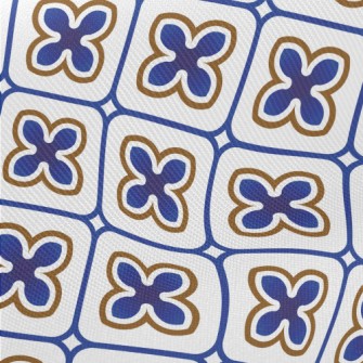 可愛磁磚設計斜紋布(幅寬150公分)