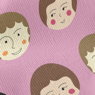 各種不同女生臉孔燈芯絨(幅寬150公分)