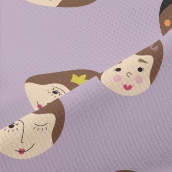 不同女生表情臉高爾布(幅寬180公分)