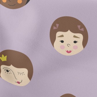 不同女生表情臉薄棉布(幅寬150公分)