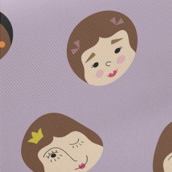 不同女生表情臉厚棉布(幅寬150公分)