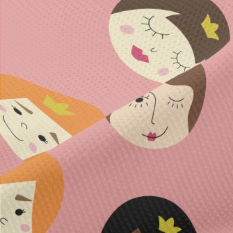 塗鴉可愛女生臉孔高爾布(幅寬180公分)