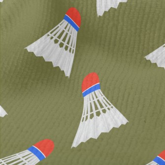 精緻羽毛球圖案毛巾布(幅寬160公分)