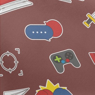 電腦與電腦遊戲圖案春亞紡(幅寬160公分)