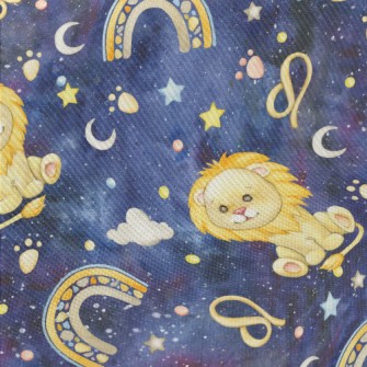 星空中耀眼的獅子座斜紋布(幅寬150公分)