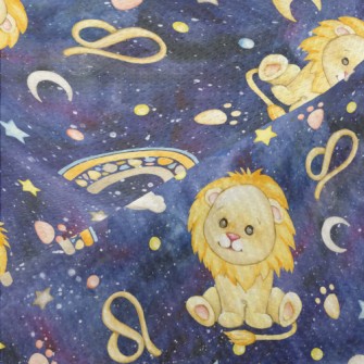 星空中耀眼的獅子座高爾布(幅寬180公分)