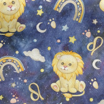 星空中耀眼的獅子座刷毛布(幅寬150公分)