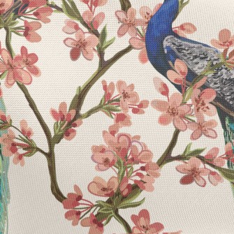 花樹下的動人孔雀春亞紡(幅寬160公分)