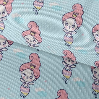 卡通逗趣人魚公主牛津布(幅寬150公分)