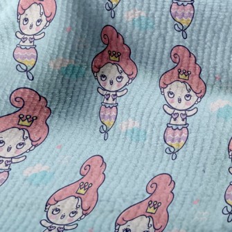 卡通逗趣人魚公主毛巾布(幅寬160公分)