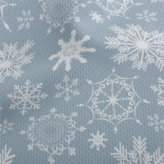 白色艷麗雪花鳥眼布(幅寬160公分)