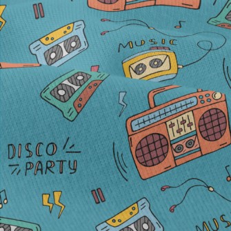 90s錄音帶與音響仿棉布(幅寬150公分)