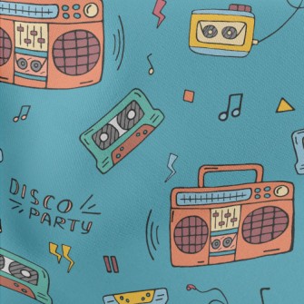 90s錄音帶與音響薄棉布(幅寬150公分)