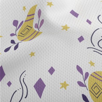 魔法月亮水晶和星星鳥眼布(幅寬160公分)