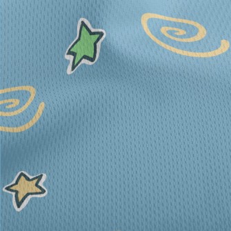 彩色流星和星星鳥眼布(幅寬160公分)