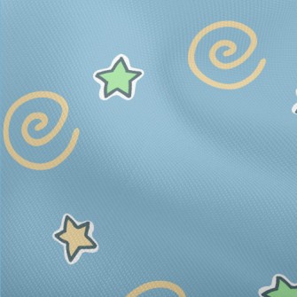 彩色流星和星星雙斜布(幅寬150公分)