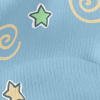 彩色流星和星星仿毛衣布(幅寬150公分)