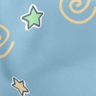 彩色流星和星星薄棉布(幅寬150公分)