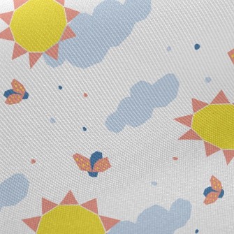 幾何太陽雲朵斜紋布(幅寬150公分)