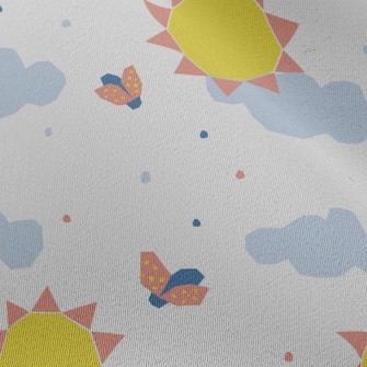 幾何太陽雲朵雪紡布(幅寬150公分)
