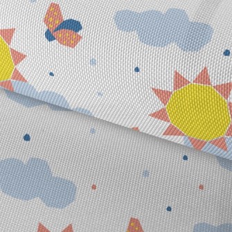 幾何太陽雲朵牛津布(幅寬150公分)