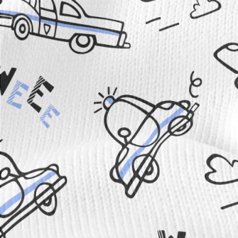 救人第一警車仿毛衣布(幅寬150公分)