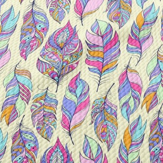 美麗花紋羽毛泡泡布(幅寬160公分)