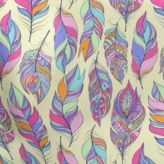 美麗花紋羽毛羅馬布(幅寬160公分)
