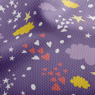 點點星星愛心鳥眼布(幅寬160公分)