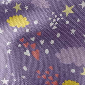 點點星星愛心帆布(幅寬150公分)