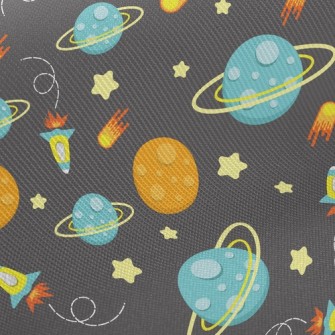 太空船與星球斜紋布(幅寬150公分)