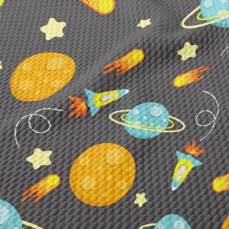 太空船與星球泡泡布(幅寬160公分)