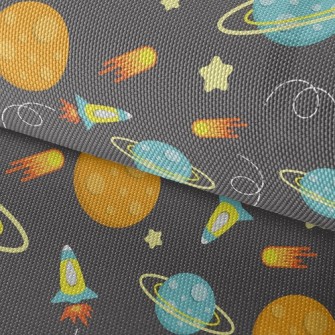 太空船與星球牛津布(幅寬150公分)