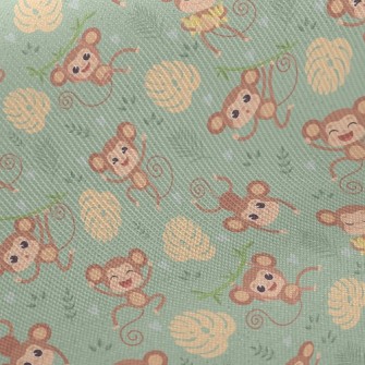 活潑野猴厚棉布(幅寬150公分)