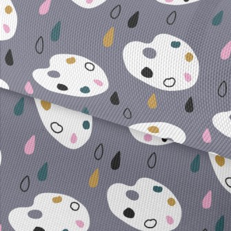 調色盤和彩色雨滴牛津布(幅寬150公分)